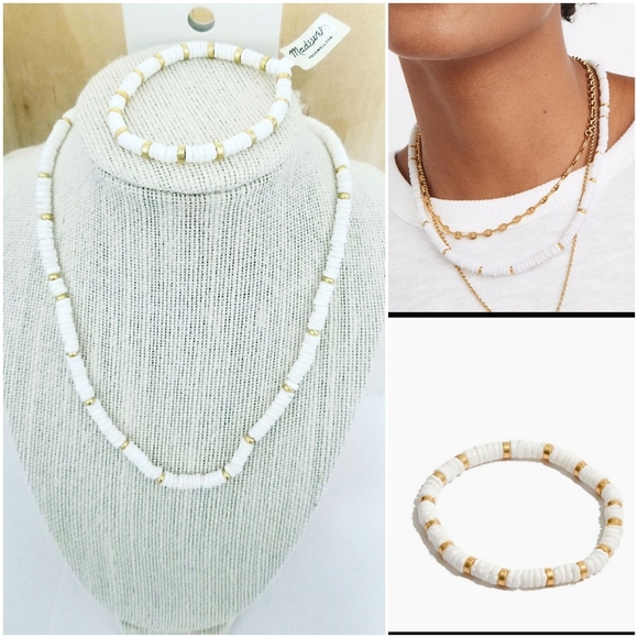 Madewell Jewelry - MADEWELL Puka Shell Necklace and Bracelet